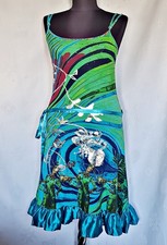 DRESS AUTHENTIC DESIGUAL EMBROIDERY LOGO CIRCQUE DU SOLEIL WOMENS US 4 XS EU 32 picture