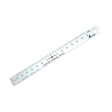 Shinwa 150mm Metric Stainless Steel Center-Finding Rule 30649 picture