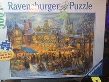Ravensburger 2009 Large 500 Piece Format Puzzle Graham Twyford Winter Market NIP picture