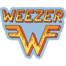 WEEZER - FLAME LOGO - STICKER - BRAND NEW - MUSIC BAND S-9137 picture