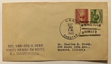 1935 USS CHESTER COVER HONOLULU HAWAII SEC. WAR ENROUTE PHILIPPINES INDEPENDENCE picture
