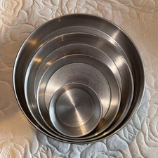 Mirro Aluminum Nesting Mixing Bowl Set 4pc Silver Made in USA MIRRO 1169M picture