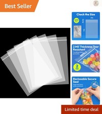 Versatile 400 Pcs 3x4 Inch Clear Zip Storage Bags - Waterproof & Lightweight picture