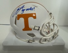 Joey Aguilar Signed Tennessee Volunteers Mini Helmet Certificate HOLO VOLS picture