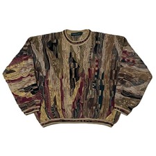Vintage Tundra Canada Coogi Style 3D Knit Sweater Mens 2XL Multicolor picture