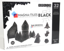 Rare Solid BLACK  Magna-Tiles  32-Piece Black toy set  (15032) picture