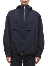 Helmut Lang Mens Half-Zip Gusset Pullover Hoodie X-Large Navy - NWT $475 picture