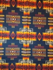 Pendleton Chief Joseph Native Beaver State Blanket Jacquard Wool 32x44