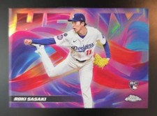 2025 Topps Chrome Roki Sasaki #HX-9 Helix Dodgers picture