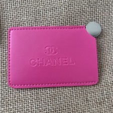 New In Box Hot Pink Chanel GWP Mirror In Vegan Leather Card Holder Sleeve picture