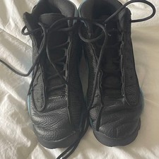 Nike Air Jordan 13 Retro GS Black University Blue 884129-041 5Y Youth Preowned picture