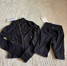 Lululemon Define Jacket and Define Shorts Women’s Black 2pc Set Zip Up picture