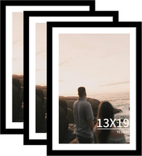13X19 Picture Frame 3 Pack - Black Poster Frame Display Pictures 11X17 picture