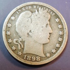 1898 Silver Barber Quarter picture