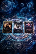 Quantum TCG collection of 3 MYTHIC  Level trading cards. (Nel1293). picture