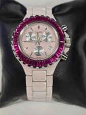 Giantto Titanic Pink Ceramic Chronograph Ruby Colored  Bezel/  new battery picture