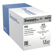*12-Pieces* Sharpoint Polydioxanone Monofilament 18