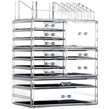Cq Acrylic Clear Makeup Storage Organizer 11 Drawers Large 1 Pack for Dresser picture