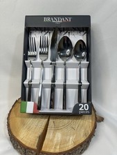 Brandani Italy 20 Piece Stainless Steel Flatware style called Step Brand New picture
