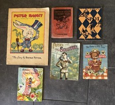 Vintage Children’s Book Lot (6) some Early/Rare/Worn, Fantastic Illustrations picture