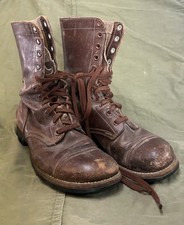 WWII US GI Army COMBAT JUMP Boots Size 8.5 W  Boot Brown BF Goodrich sole WW2 picture