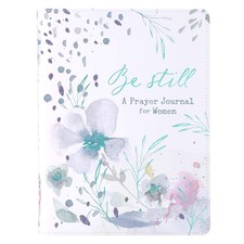 Be Still A Prayer Journal For Women - Teal Floral Faux Leather Flexcover Pro... picture