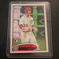 Topps 2012 #661 Bryce Harper RC Image Variation White Jersey Nationals picture