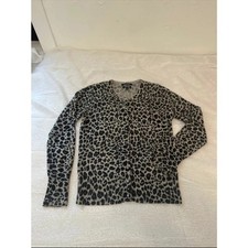 Apt. 9 Leopard-Print Button Cardigan - Gray & Black picture