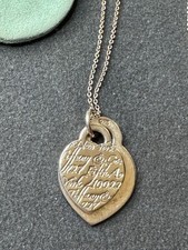 Tiffany & Co. Sterling Silver New York Notes Double Heart Necklace (heavy) picture