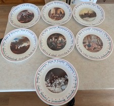 Rare Corning Glass Works Corelle Livingware Bicentennial Plates Set of 7 picture