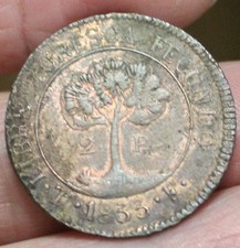 1833 TF (HONDURAS ) 2 REALES (TEGUCIGALPA)---- VERY SCARCE-- picture