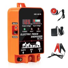 9J Electric Fence Charger Energizer, 9 Joules 400 Acres, AC DC 2 in 1 Powered Su picture