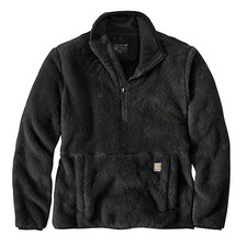 Carhartt Women's MEDIUM (8-10) Fleece Pullover Loose Fit Black OJ6470-W picture