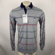 NOS Vtg Sprint Polo Rugby Shirt Mens Block Deadstock 70s 80s Medium Tall MT picture