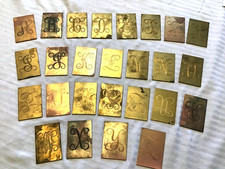 New Hermes Triple Line Script Brass Engraving Font Set picture