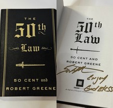Authentic signed softcover copy of The 50th Law by 50 Cent & Robert Greene RARE picture