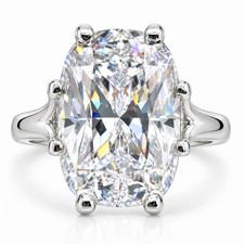 RARE 10.40 Ct Certified VVS1; E-Cushion Cut Diamond Solitire Ring, Gift For Love picture