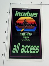 INCUBUS Commemorative 2022 Summer Tour All Access Backstage Pass & Lanyard picture