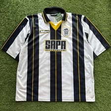 Vintage 1996-97 Notts County F.C. Home Soccer Jersey Shirt RARE Mitre Size XL UK picture