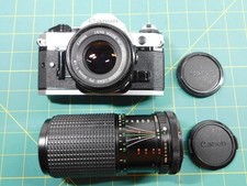 Canon AE-1 Program, Canon 50mm F1.8 & TOU F4.5, 75-200mm Zoom. Tested See Video picture