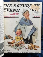 Saturday Evening Post 1930s Bound Volumes 1932 1933 1934 vintage ads rockwell picture