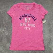 Aeropostale Shirt Womens XL Pink 87 New York City Graphic Tee Y2K Top Preppy picture