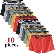 10 Pack Men's Boxer Briefs Soft Stretch Breathable Underwear Shorts picture