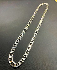 HEAVY Vintage 26” solid sterling silver mariner link necklace 79 grams Italy picture