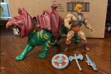 Vintage 1981 MOTU: He-Man & Battle Cat - 100% Complete (Soft Head, Taiwan) picture
