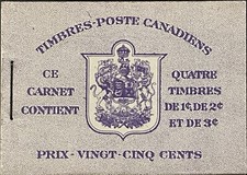 [OOS] Canada #BK31g MNH Booklet 1937 Purple Type II [231a-233a French] picture