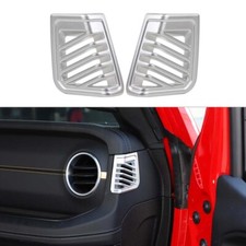 Silver Center Console Inner Dash Air Vent Cover Kit for Jeep Wrangler JL JT 24+ picture