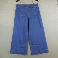 NWT Spanx SPANXshape EveryWear Cropped Wide Leg Jeans Patch Pockets 21054R Sz XL picture