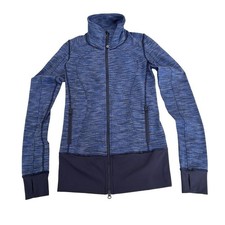 Lululemon Nice Asana Jacket Womens Size 4 Space Cadet Blue Full Zip Luon picture