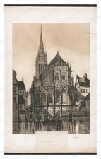 Caen Saint-Pierre Church Standard Postcard COPY RPPC picture
